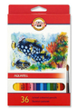 Koh-I-Noor Kredki Akwarelowe Szkolne 36kol Karton-91364