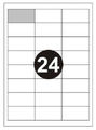 Etykiety samoprzylepne białe 64.6x33.8/24szt (500)-55305