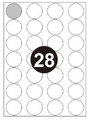 Etykiety samoprzylepne białe Okrągłe FI 40 (100)-1397