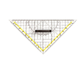 Leniar Ekierka Geometryczna 25cm z zdejmow uchwyt-143545