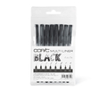 COPIC Multiliner Cienkopisy Mix 8 szt czarny-144195