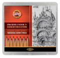 Koh-I-Noor Art Ołówki Grafitowe 8B-10H 24szt metal-138779