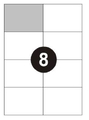 Etykiety samoprzylepne białe 105x74/8szt (100)bord-1335