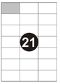 Etykiety samoprzylepne białe 70x42,4/21szt (100)-1349