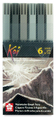 Sakura Koi Color Brush Markery 6 kol Grey-69168