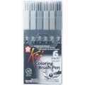 Sakura Koi Color Brush Markery 6 kol Grey-69960