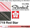 Sakura Gelpens Stardust Sparkle 719 Red Star-149638