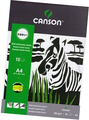 Blok Techniczny Canson Czarny A4 160g 10 ark Zebra-129987