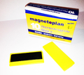 Magnesy Block 2 prostokątne 10szt żółty-51482