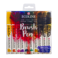 Talens Ecoline Brush Markery 10 kol Dark-139793