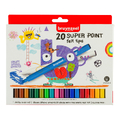 Zestaw 20 Flamastrów Bruynzeel Super Point-137396