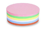 Karteczki owalne 19x11cm 6 kolorów 500 szt 
