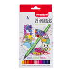 Fineliner bruynzeel Basic Colours – zestaw 24 kolorów (TAL60241024)