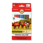 Koh-I-Noor Triocolor Kredki Szkolne 9mm 12 kol
