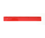 Leniar Linijka kolorowa 30cm czerwony plastik