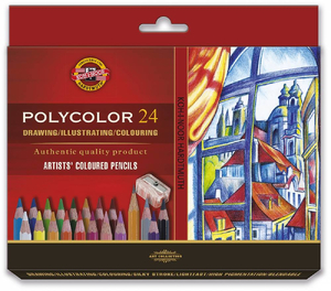 Koh-I-Noor Polycolor Kredki 24kol+2 olówki karton