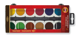 Koh-I-Noor Farby Akwarelowe 12kol 30mm Transp 