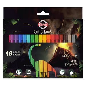 KIN flamastry 7710/2AH 18 kol w kartoniku Dino