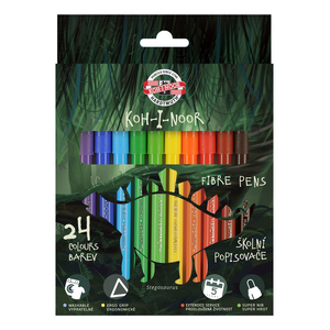 KIN flamastry 7710/2BD 24 kol w kartoniku Dino