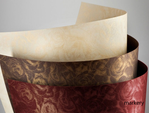 Karton ozdobny A4 Premium Róże bordowy 20 szt 