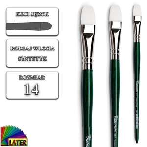 Pędzel syntetyczny koci język Tintoretto 212/14