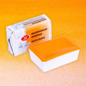 Farba akwarelowa w kostce Białe Noce naples orange