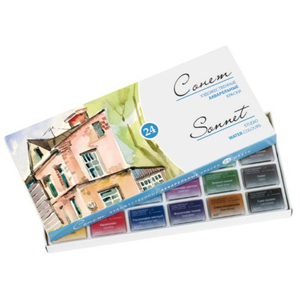 Akwarele Sonnet 24 kolory w plastikowym pudełku 