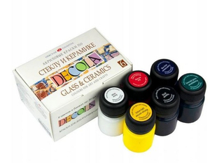 Farby do szkła i ceramiki Decola 6 kolorów po 20 m