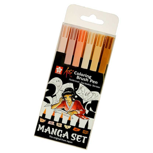 Sakura Koi Color Brush Markery 6kol Cieliste Manga
