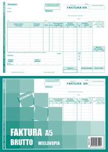 Druk Faktura FV brutto A5 