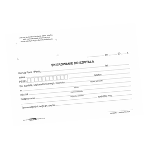 Druk Skierowanie do szpitala A5 