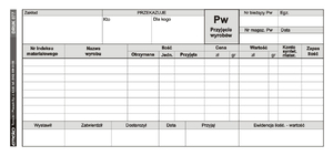 Druk Przyjęcie Wyrobu PW 1/3 A4 
