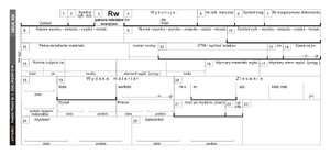 Druk Rozchód Wewnętrzny RW 1/3 A4 1 poz 