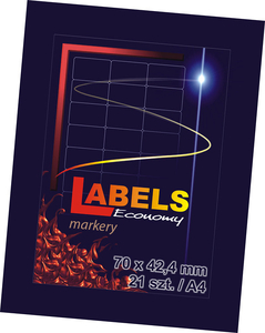 Etykiety Popularne białe 70x42,4/21szt (100)