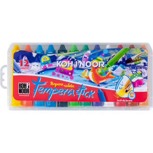 TEMPERA STICK kredki woskowe wykręcane 12kol