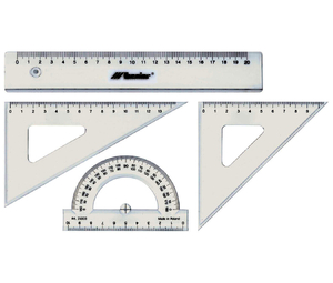 Leniar Zestaw Kreślarski Szkolny Linijka 20 cm