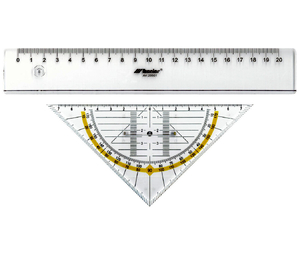 Leniar Zestaw Geo trójkąt 16cm + Linijka 20cm