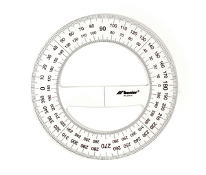 Kątomierz uniwersalny plastikowy 20cm/360° Leniar