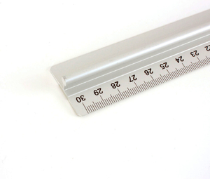 Leniar Linijka z uchwytem 30cm podcięcie Metal