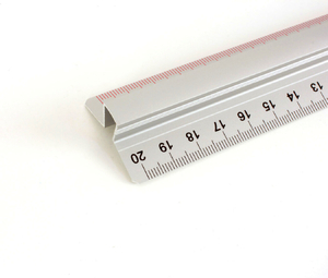 Leniar Linijka 2 skale 20cm Metal 