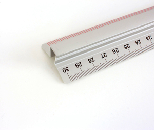 Leniar Linijka 2 skale 30cm Metal