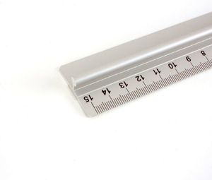 Leniar Linijka z uchwytem 15cm podcięcie Metal