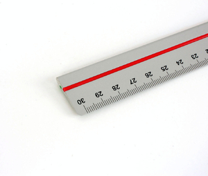 Leniar Linijka dwustronna 30 cm Metal