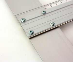 Leniar Linijka Alu z ogranicznik i wkład stal 50cm