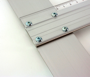 Leniar Linijka Alu z ogranicznik i wkład stal 70cm