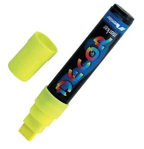 Leniar Marker kredowy 2-15mm do tablicy żółty fl