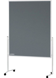 Tablica prezentacyjna filcowa szara na kółkach