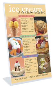 Prezenter akrylowy L A5 vertical 148 x 215 mm