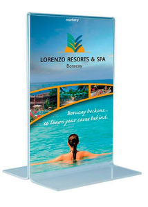 Prezenter akrylowy T A5 vertical 148 x 215 mm