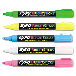 Expo Bright Sticks ścieralne na mokro czarne tabli